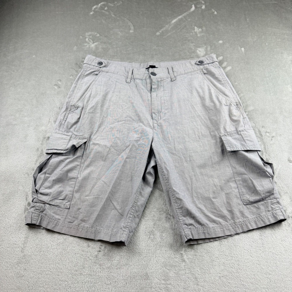 DKNY Men's Gray Cargo Shorts Size 32 Cotton Blend Casual Outdoors